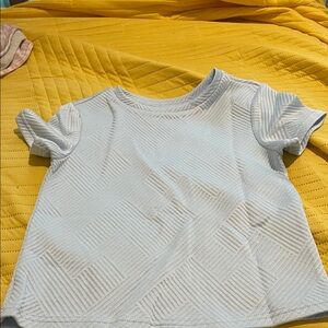 Women's Short Sleeve Textured Tee - Light Blue